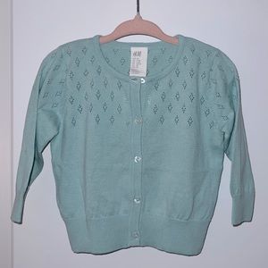H&M Baby Girl Mint Cardigan Sweater NWT, 4-6mo Size